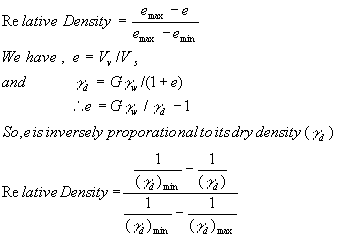 What is the density of sand?