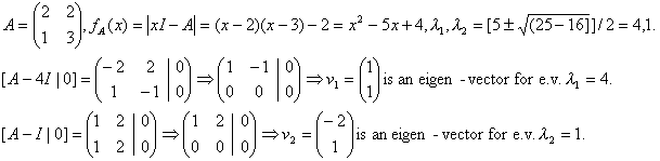Characteristic roots of a 3x3 matrix