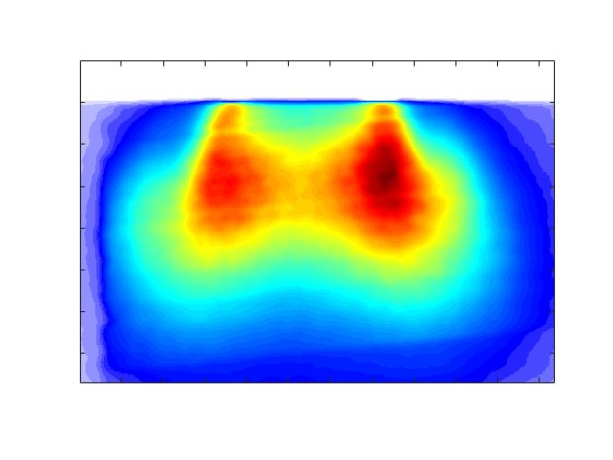 Average PLIF image showing two symmetric lobes of high signal near the flame base